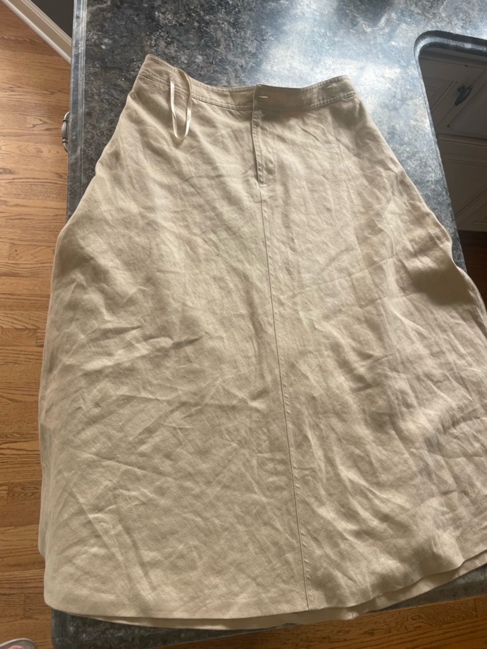 Ralph Lauren 12 A-Line Women’s Skirt - Neutral Linen Look long 100% linen